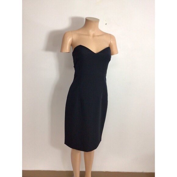 French Connection Black Strapless Dress Womens 4 New - Picture 2 of 10